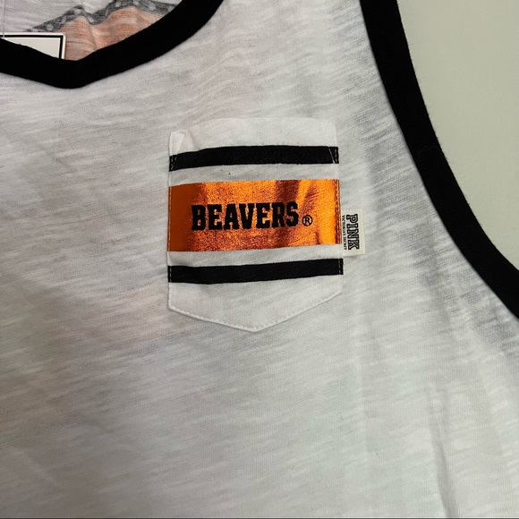 PINK Victoria's Secret Collegiate Collection Oregon Beavers Muscle Tank Top L - Picture 5 of 10